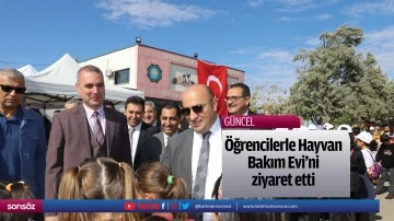 &Ouml;ğrencilerle Hayvan Bakım Evi&rsquo;ni ziyaret etti