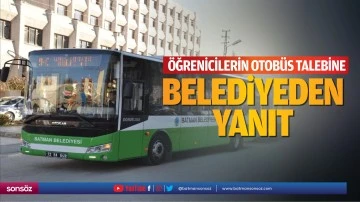 &Ouml;ğrencilerin otob&uuml;s talebine Belediyeden yanıt