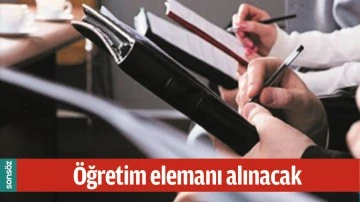 &Ouml;ĞRETİM ELEMANI ALINACAK