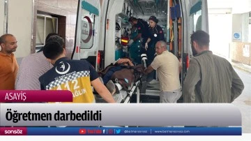 &Ouml;ğretmen darbedildi