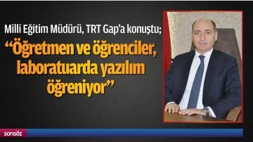 &ldquo;&Ouml;ğretmen ve &ouml;ğrenciler, laboratuarda yazılım &ouml;ğreniyor&rdquo;