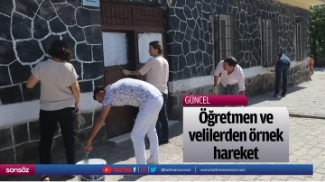 &Ouml;ğretmen ve velilerden &ouml;rnek hareket