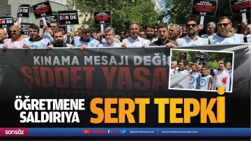 &Ouml;ğretmene saldırıya sert tepki!