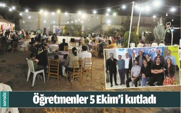 &Ouml;ĞRETMENLER 5 EKİM&rsquo;İ KUTLADI