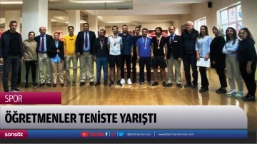 &Ouml;ğretmenler teniste yarıştı