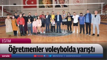 &Ouml;ğretmenler voleybolda yarıştı