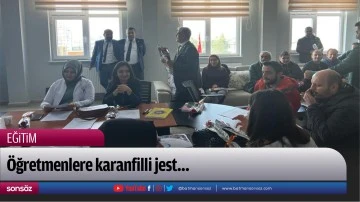 &Ouml;ğretmenlere karanfilli jest&hellip;