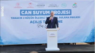 Oğuzeli'nde Cansuyum Projesi'nin 8 bin 450 metresi a&ccedil;ıldı