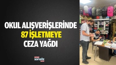 Okul alışverişlerinde 87 işletmeye ceza yağdı