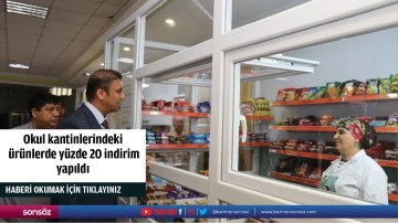 Okul kantinlerindeki &uuml;r&uuml;nlerde y&uuml;zde 20 indirim yapıldı