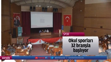 Okul sporları 32 branşla başlıyor