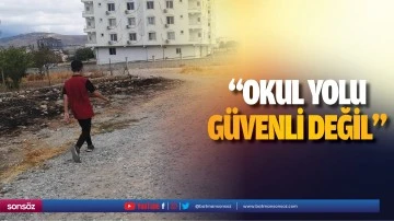 &ldquo;Okul yolu, g&uuml;venli değil&rdquo;