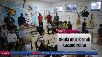 Okula m&uuml;zik sınıfı kazandırdılar