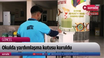 Okulda yardımlaşma kutusu kuruldu