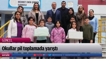 Okullar pil toplamada yarıştı