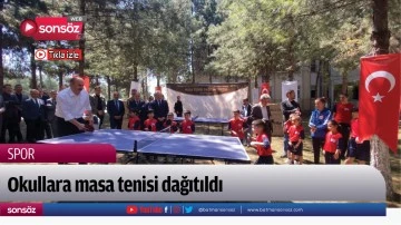 Okullara masa tenisi dağıtıldı