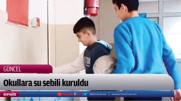 Okullara su sebili kuruldu