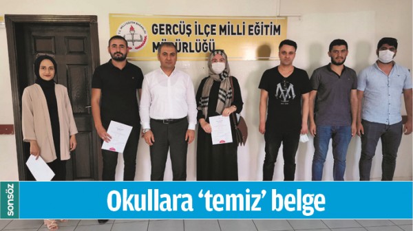 OKULLARA &lsquo;TEMİZ&rsquo; BELGE