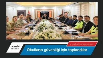 Okulların g&uuml;venliği i&ccedil;in toplandılar
