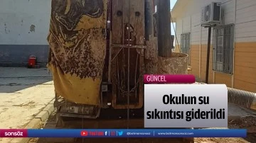 Okulun su sıkıntısı giderildi