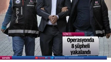 Operasyonda 8 ş&uuml;pheli yakalandı