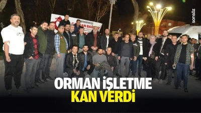 Orman İşletme, kan verdi