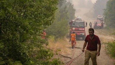 Orman yangınlarına 2. g&uuml;n&uuml;nde m&uuml;dahale s&uuml;r&uuml;yor 