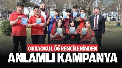 Ortaokul &Ouml;ğrencilerinden anlamlı kampanya
