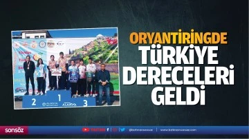 Oryantiringde T&uuml;rkiye dereceleri geldi