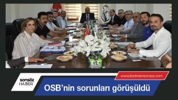 OSB&rsquo;nin sorunları g&ouml;r&uuml;ş&uuml;ld&uuml;