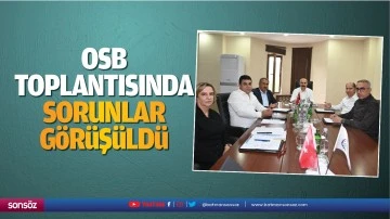 OSB toplantısında sorunlar g&ouml;r&uuml;ş&uuml;ld&uuml;