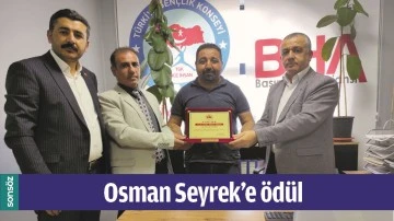 OSMAN SEYREK&rsquo;E &Ouml;D&Uuml;L