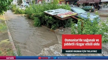 Osmaniye'de sağanak ve şiddetli r&uuml;zgar etkili oldu