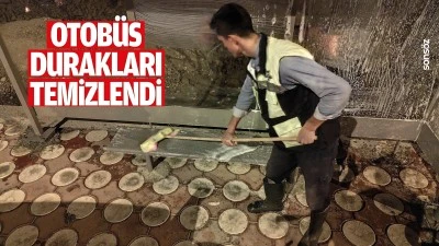 Otob&uuml;s durakları temizlendi