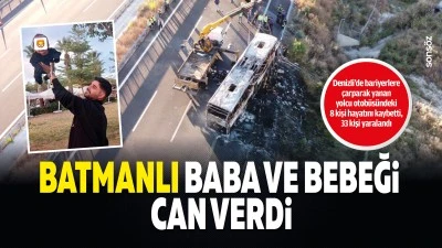 Otob&uuml;s kazasında Batmanlı baba ve 9 aylık oğlu hayatını kaybetti