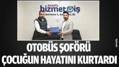 Otob&uuml;s şof&ouml;r&uuml;, &ccedil;ocuğun hayatını kurtardı 