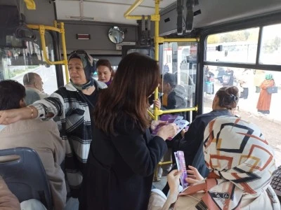 Otob&uuml;slerde kadına y&ouml;nelik şiddete dikkat &ccedil;ekildi