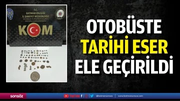 Otob&uuml;ste tarihi eser ele ge&ccedil;irildi