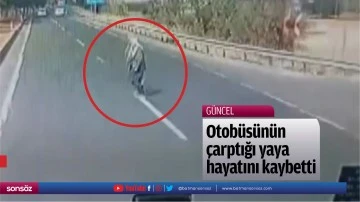 Otob&uuml;s&uuml;n&uuml;n &ccedil;arptığı yaya hayatını kaybetti