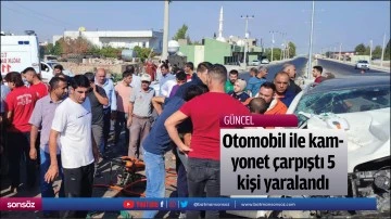 Otomobil ile kamyonet &ccedil;arpıştı 5 kişi yaralandı