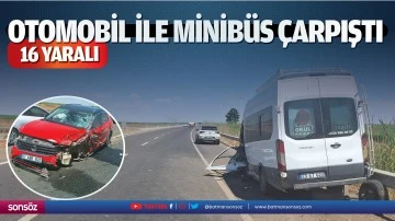 Otomobil ile minib&uuml;s &ccedil;arpıştı