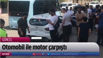Otomobil ile motor &ccedil;arpıştı