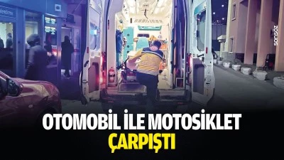 Otomobil ile motosiklet &ccedil;arpıştı: 2 yaralı