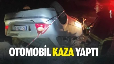 Otomobil kaza yaptı