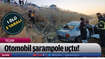 Otomobil şarampole u&ccedil;tu: 1 &ouml;l&uuml; 3 yaralı