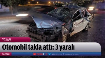 Otomobil takla attı: 3 yaralı