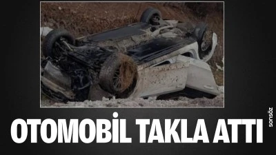 Otomobil takla attı