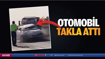 Otomobil takla attı