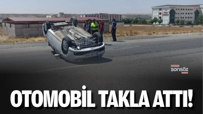 Otomobil takla attı!