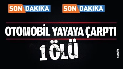 Otomobil yayaya &ccedil;arptı: 1 &ouml;l&uuml;